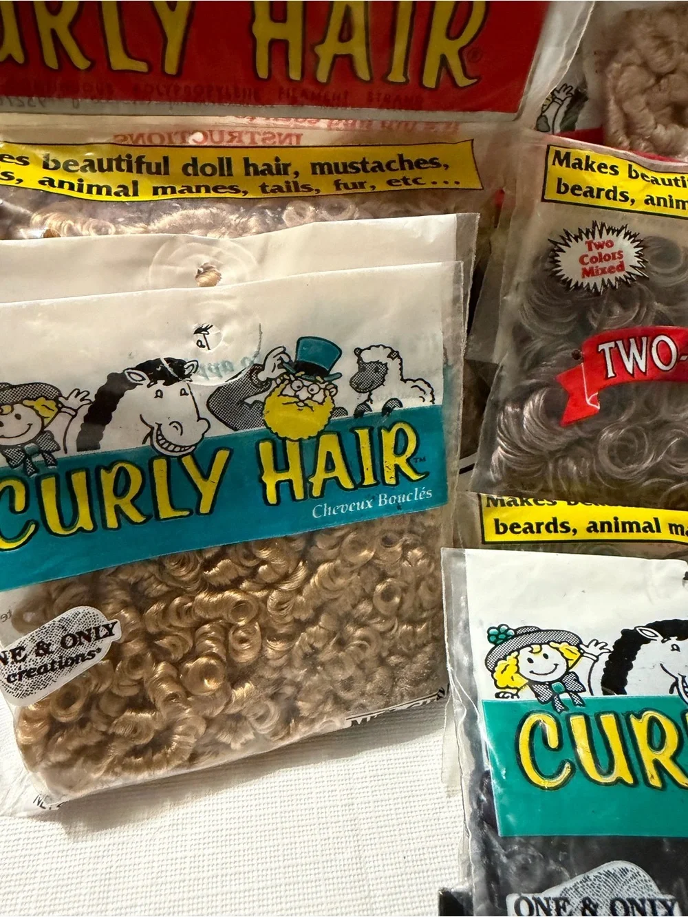 Mini-Curl Craft Hair - Color assortment
